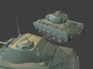 m24 chaffee tanks 3D-Druckmodell