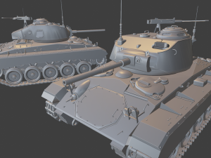 m24 chaffee tanks 3D-Druckmodell