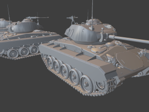 m24 chaffee tanks 3D-Druckmodell