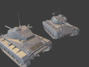 m24 chaffee tanks 3D-Druckmodell
