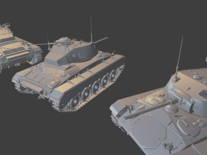 m24 chaffee tanks 3D-Druckmodell