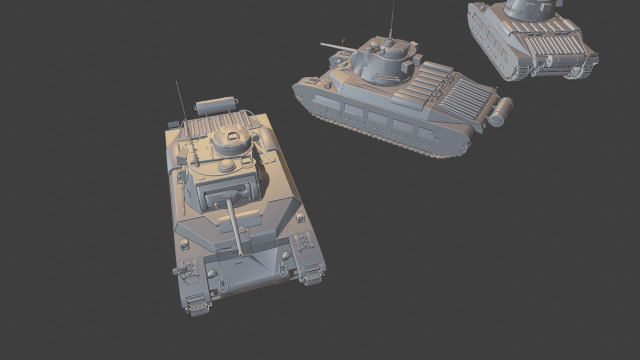 matilda ii mkiii tanks Modelo de Impressão 3D .c4d .max .obj .3ds .fbx .stl .blend 