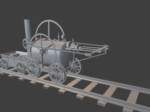 star parowoz 3D Baskı Modeli