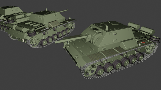 su 76 tanks 3D Print Model .c4d .max .obj .3ds .fbx .stl .blend 
