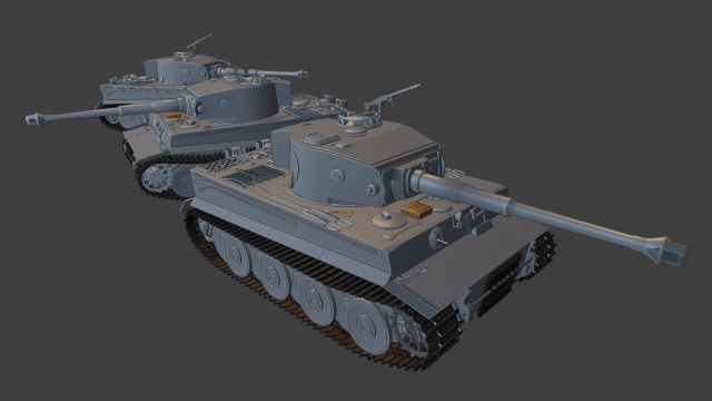 pzkpfw 6 tiger 29 04 20tanks 3D प्रिंट मॉडल .c4d .max .obj .3ds .fbx .stl .blend