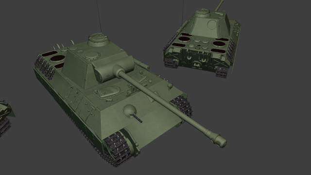 pantera ausf a tanks 3D प्रिंट मॉडल .c4d .max .obj .3ds .fbx .stl .blend 