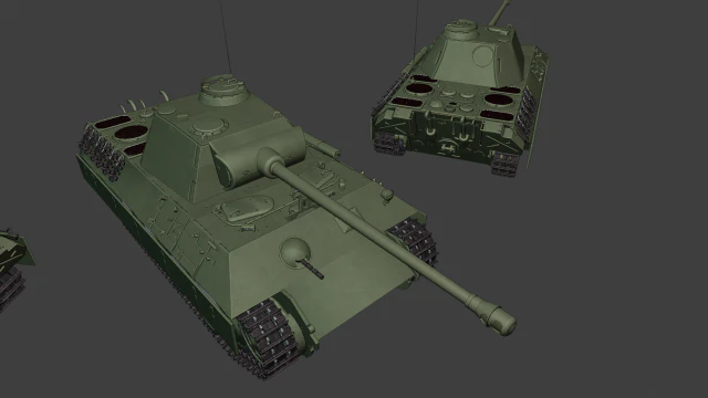 pantera ausf a tanks 3D Print Model .c4d .max .obj .3ds .fbx .stl .blend