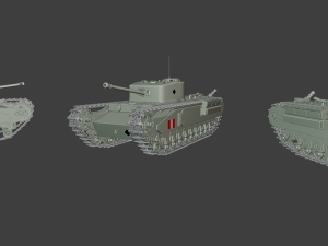 churchill tanks 3D Print Model