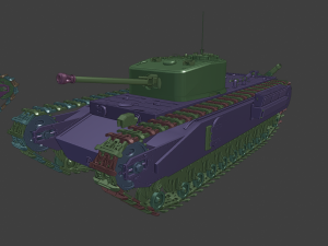 churchill tanks 3Dプリントモデル