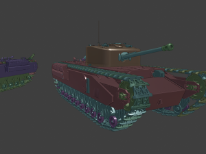 churchill tanks 3Dプリントモデル