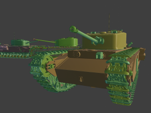 churchill tanks 3Dプリントモデル
