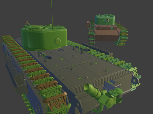 churchill tanks 3Dプリントモデル