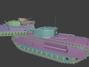churchill tanks 3Dプリントモデル
