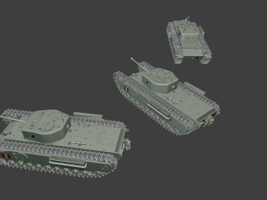 churchill tanks 3Dプリントモデル