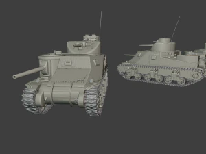 tangki m3 lee Model Cetak 3D