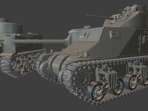 m3 lee tanks 3D प्रिंट मॉडल