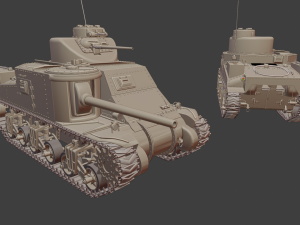 m3 lee tanks 3D प्रिंट मॉडल