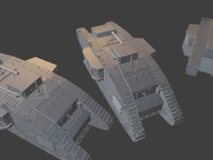 tandai v tank Model Cetak 3D