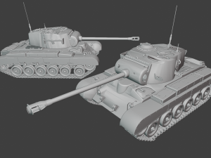m26 pershing tanks Modello di stampa 3D