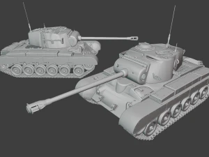 tangki pershing m26 Model Cetak 3D