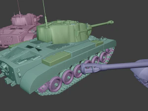 m26 pershing tanks 3D Print Model