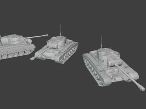 m26 pershing tanks 3D Print Model