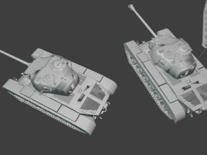m26 pershing tanks 3D Print Model