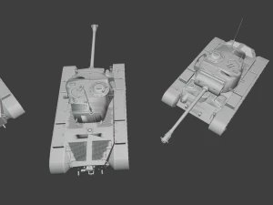 m26 pershing tanks 3D Print Model