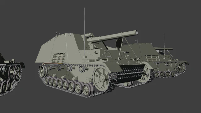 sdkfz hummel tanks 3D Print Model .c4d .max .obj .3ds .fbx .stl .blend 