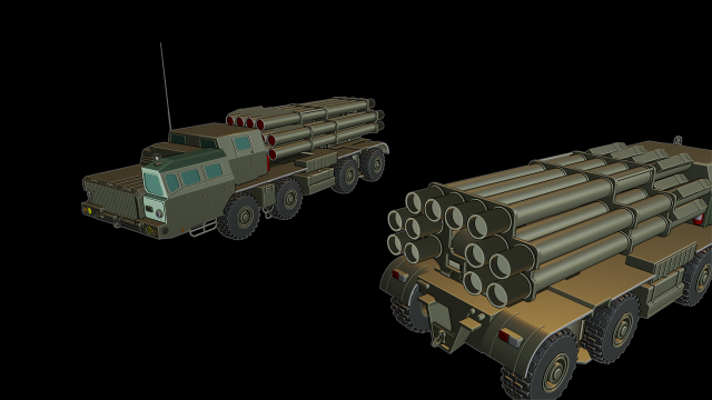 9a52 smerch2 3D Принт Модель .c4d .max .obj .3ds .fbx .stl .blend 