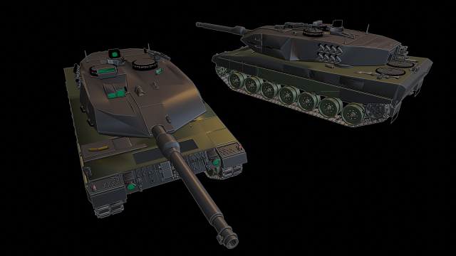 leopard 2a6 tanks 3Dプリントモデル .c4d .max .obj .3ds .fbx .stl .blend 