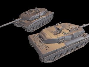 leopard 2a6 tanks 3Dプリントモデル