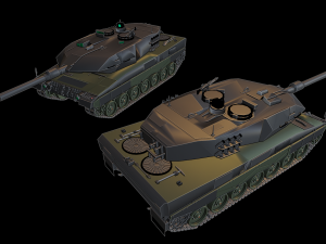 leopard 2a6 tanks 3Dプリントモデル