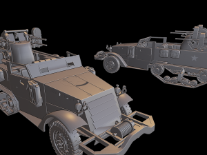 m16 halftrack 3D Print Model