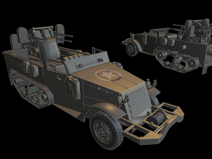 m16 halftrack Modelo de Impressão 3D