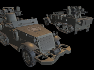 m16 halftrack Modelo de Impressão 3D