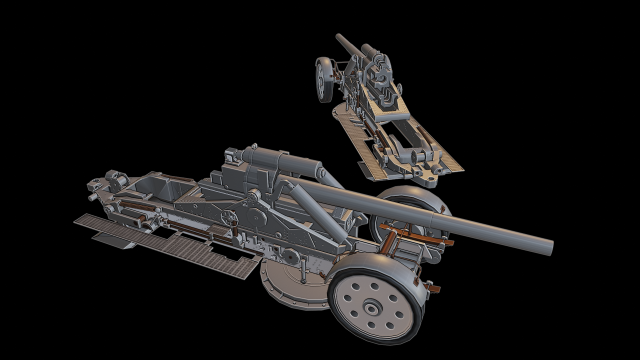 morser17 tanks Model Cetak 3D .c4d .max .obj .3ds .fbx .stl .blend 