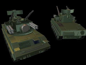Tanques 2s6 tunguska Modelo de Impressão 3D