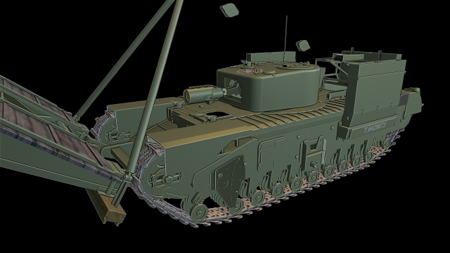 churchull avre tanks 3D 打印模型 .c4d .max .obj .3ds .fbx .stl .blend 