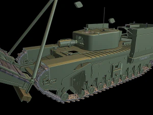 チャーチル・アヴレ戦車 3Dプリントモデル
