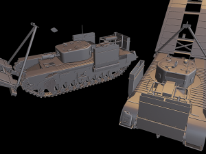 churchull avre tanks 3D 打印模型