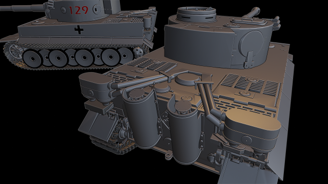 tiger i tanks 3D Принт Модель .c4d .max .obj .3ds .fbx .stl .blend 