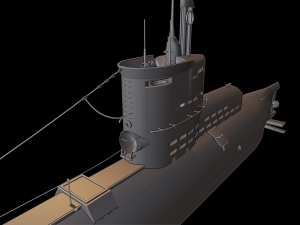 u-boat type xxiii submarine 3D Baskı Modeli