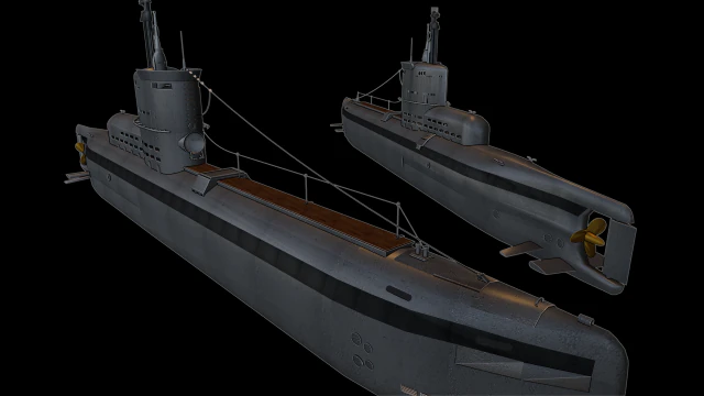 u-boat type xxiii submarine 3D Print Model .c4d .max .obj .3ds .fbx .stl .blend 