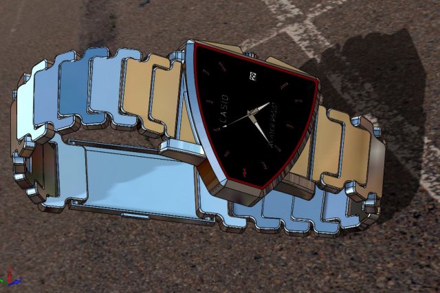 watch-casio Model Cetak 3D .c4d .max .obj .3ds .fbx .stl .blend 