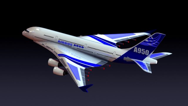 airbus-a950 Model 3D .c4d .max .obj .3ds .fbx .stl .blend 