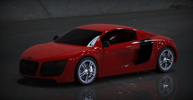 audi -r 2018 3Dモデル .c4d .max .obj .3ds .fbx .stl .blend 