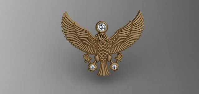 egyptian eagle 2018 3Dプリントモデル .c4d .max .obj .3ds .fbx .stl .blend 