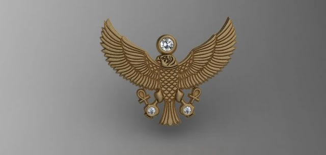 egyptian eagle 2018 3D Print Model .c4d .max .obj .3ds .fbx .stl .blend 