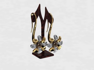 flower-earing 3D-Druckmodell